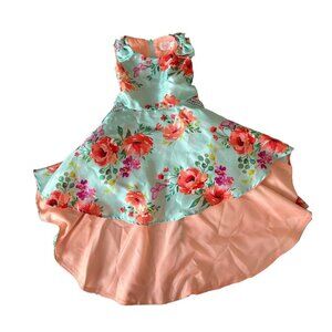 Elegant Girls size 5 Floral Dress with rhinestone lined pockets